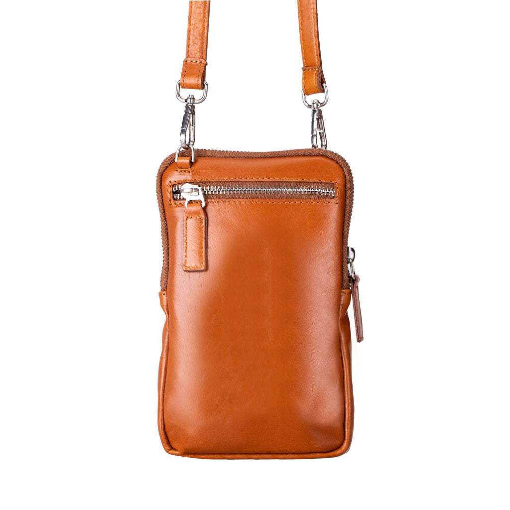 Leather Crossbody Bag - Smart Travel Phone & Wallet Organizer