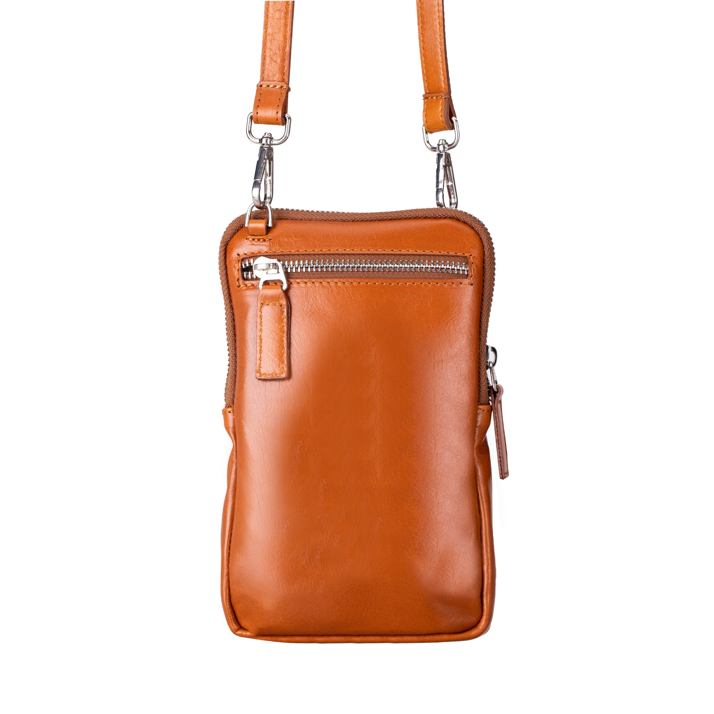 Leather Crossbody Bag - Smart Travel Phone & Wallet Organizer