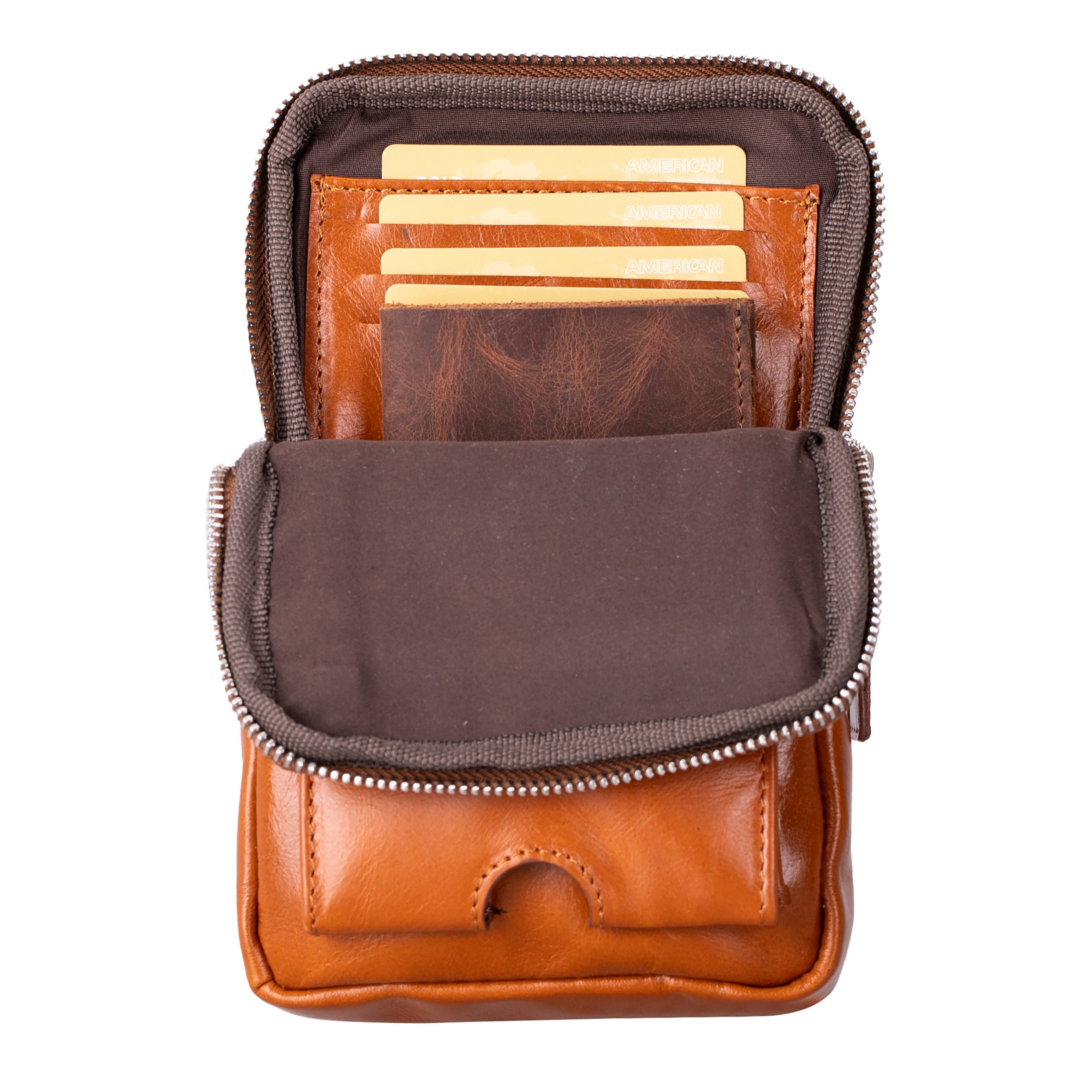 Leather Crossbody Bag - Smart Travel Phone & Wallet Organizer
