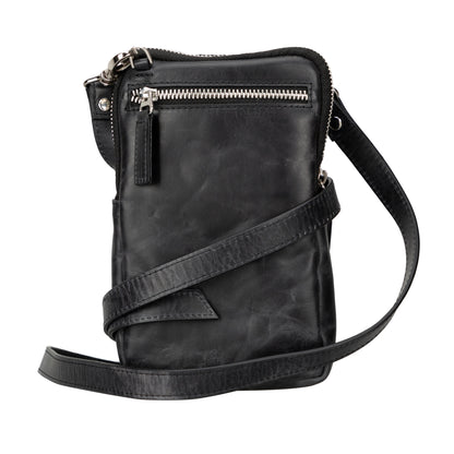 Leather Crossbody Bag - Smart Travel Phone & Wallet Organizer