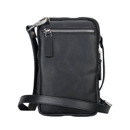 Leather Crossbody Bag - Smart Travel Phone & Wallet Organizer