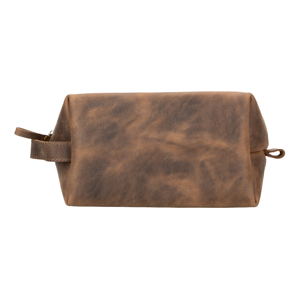 Leather Dopp Kit - Full-Grain Leather Toiletry Organizer, Medium