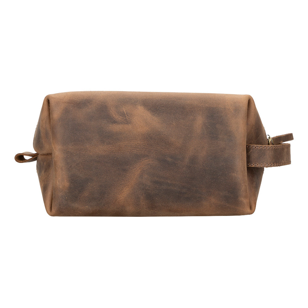 Leather Dopp Kit - Full-Grain Leather Toiletry Organizer, Medium
