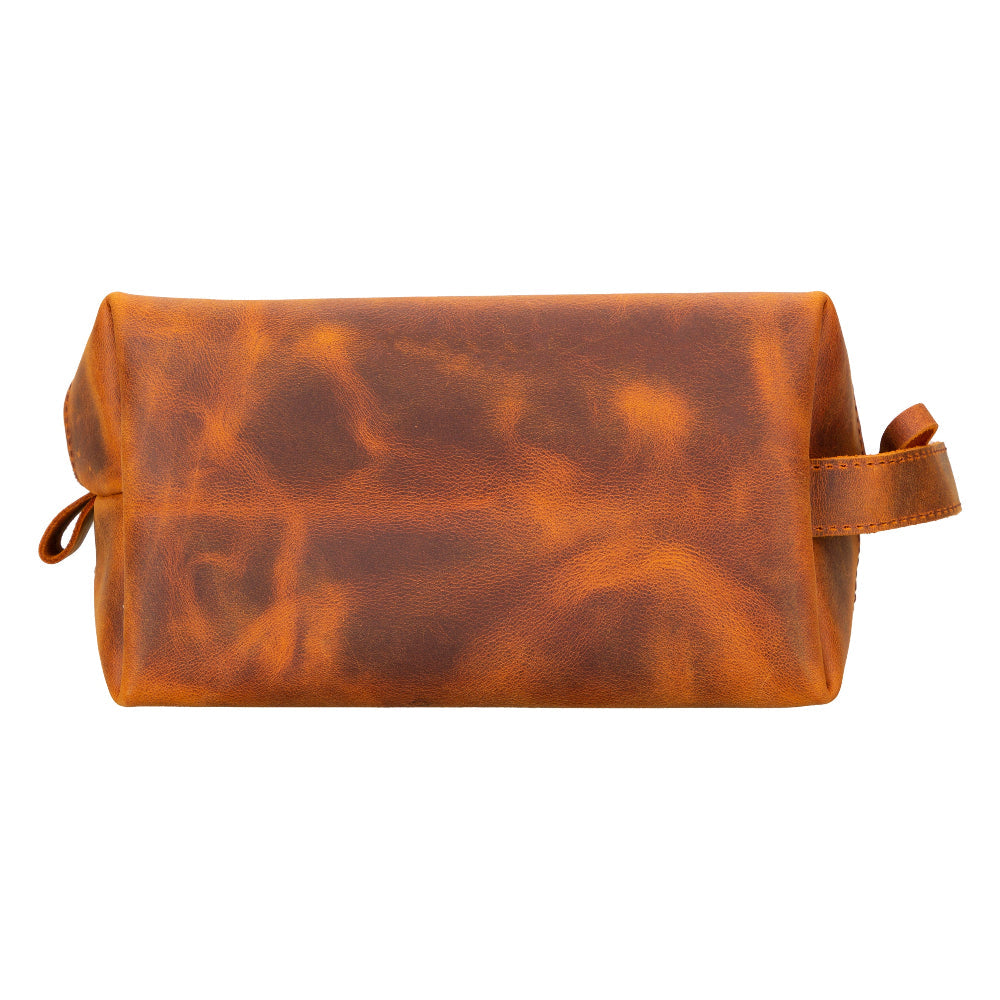 Leather Dopp Kit - Full-Grain Leather Toiletry Organizer, Medium