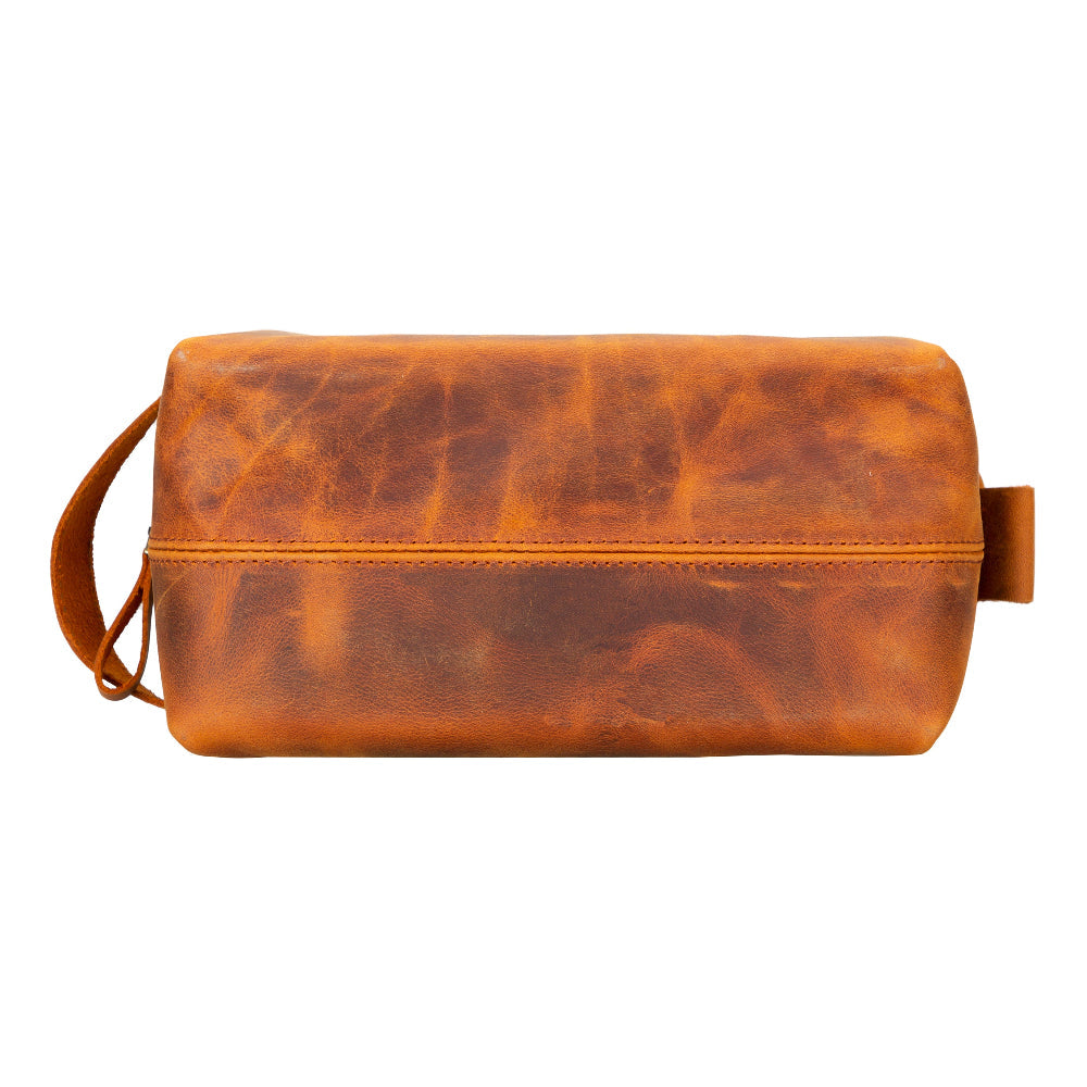 Leather Dopp Kit - Full-Grain Leather Toiletry Organizer, Medium