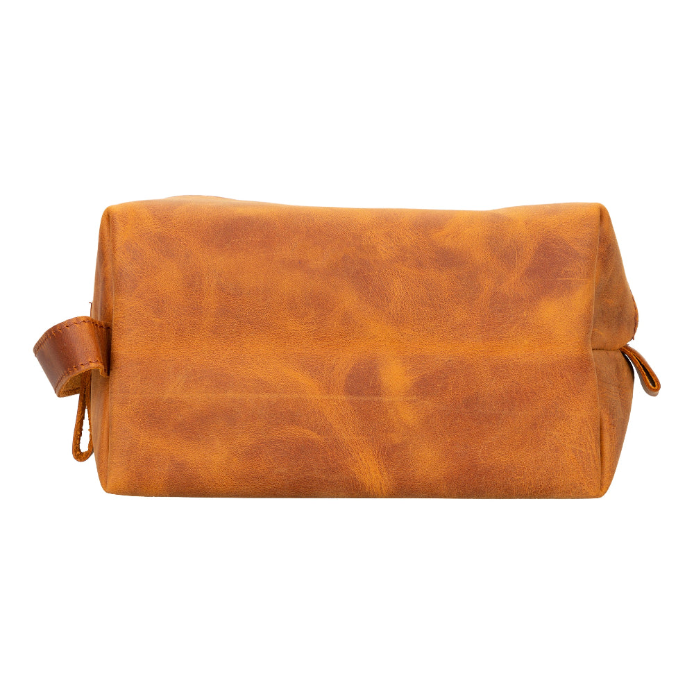 Leather Dopp Kit - Full-Grain Leather Toiletry Organizer, Medium