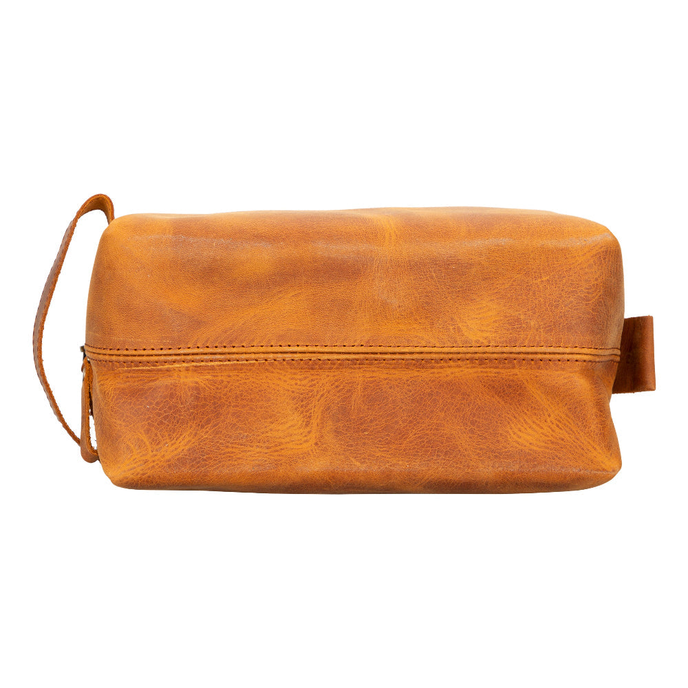 Leather Dopp Kit - Full-Grain Leather Toiletry Organizer, Medium