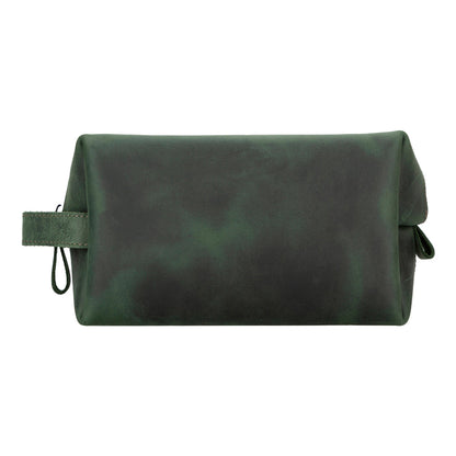 Leather Dopp Kit - Full-Grain Leather Toiletry Organizer, Medium