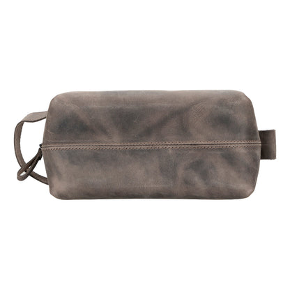 Leather Dopp Kit - Full-Grain Leather Toiletry Organizer, Medium