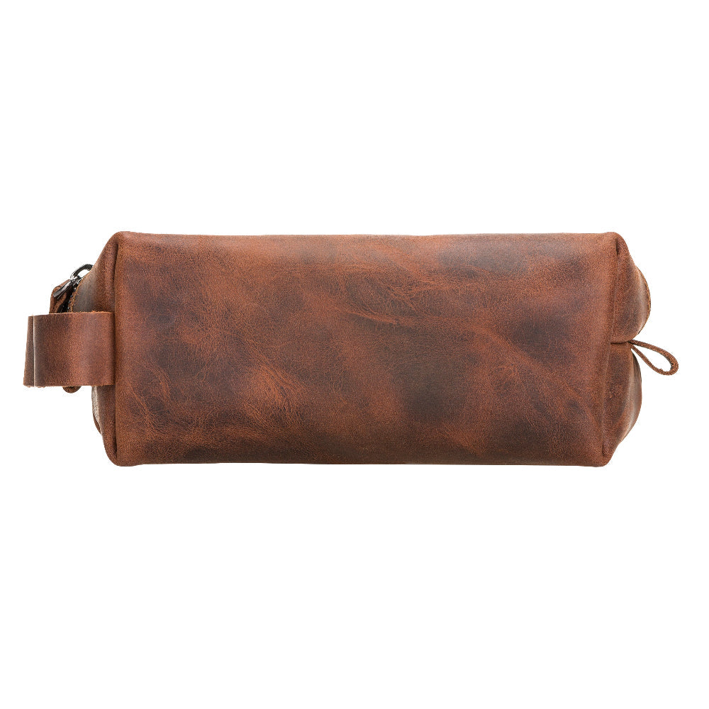 Leather Dopp Kit - Full-Grain Leather Toiletry Organizer, Medium