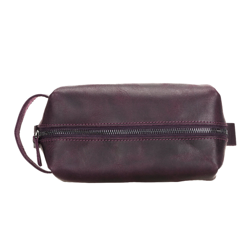 Leather Dopp Kit - Full-Grain Leather Toiletry Organizer, Medium