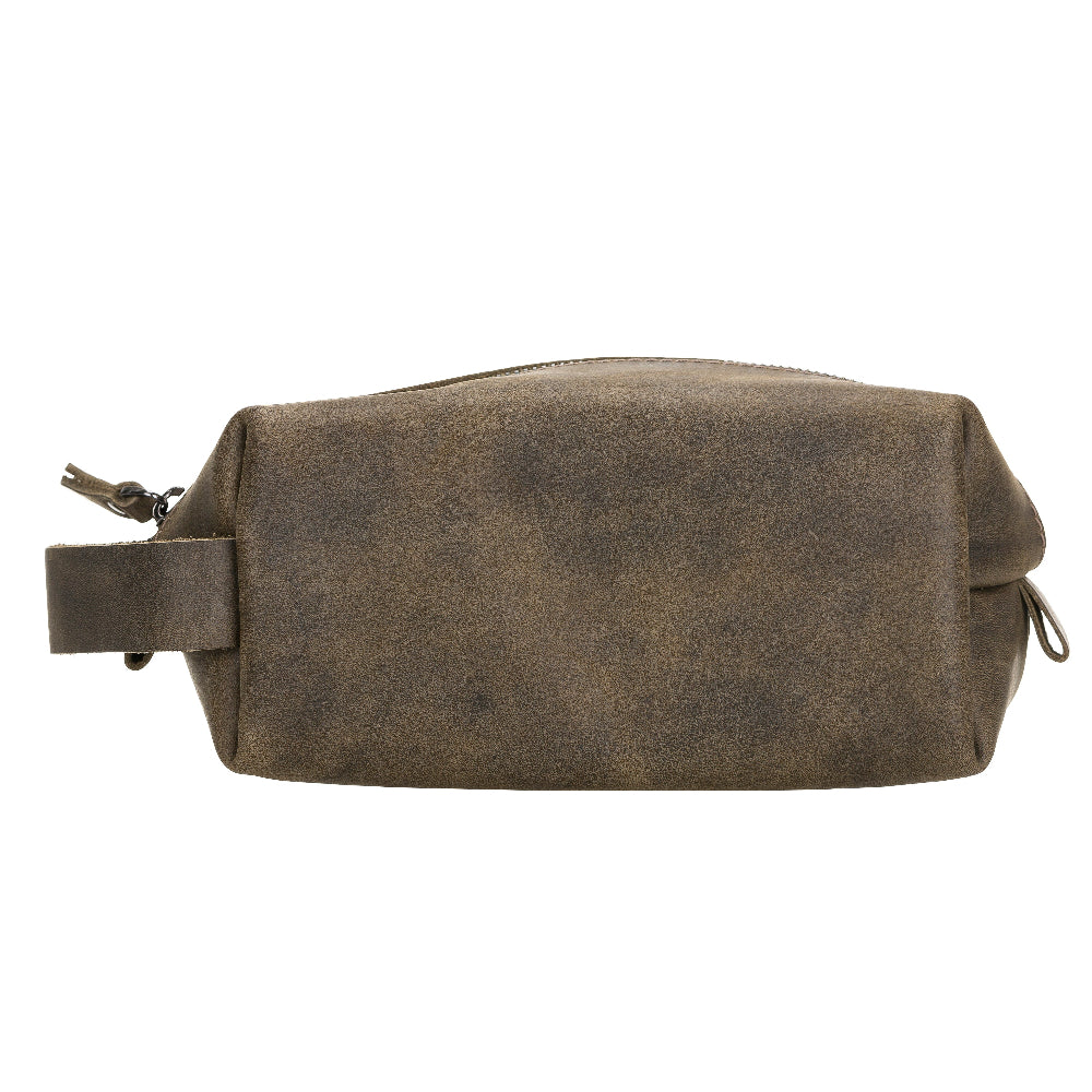 Leather Dopp Kit - Full-Grain Leather Toiletry Organizer, Medium