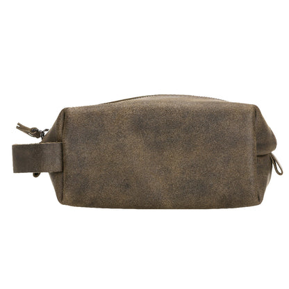 Leather Dopp Kit - Full-Grain Leather Toiletry Organizer, Medium