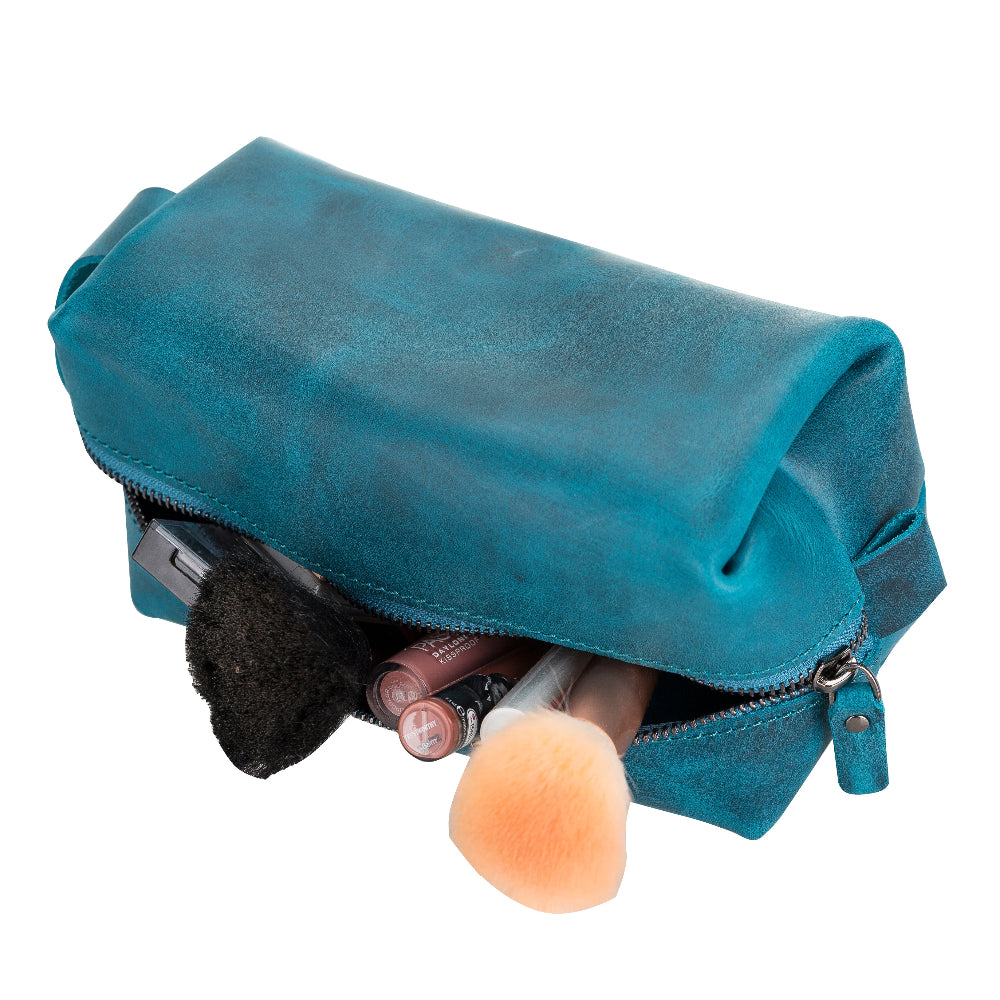 Leather Dopp Kit - Full-Grain Leather Toiletry Organizer, Medium