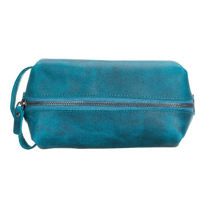 Leather Dopp Kit - Full-Grain Leather Toiletry Organizer, Medium