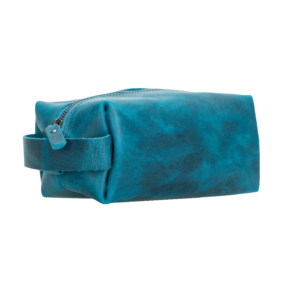 Leather Dopp Kit - Full-Grain Leather Toiletry Organizer, Medium