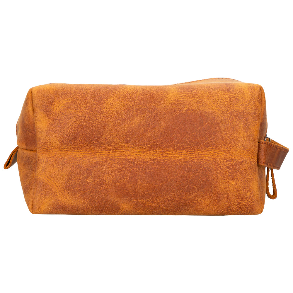 Leather Dopp Kit - Full-Grain Leather Toiletry Organizer, Medium