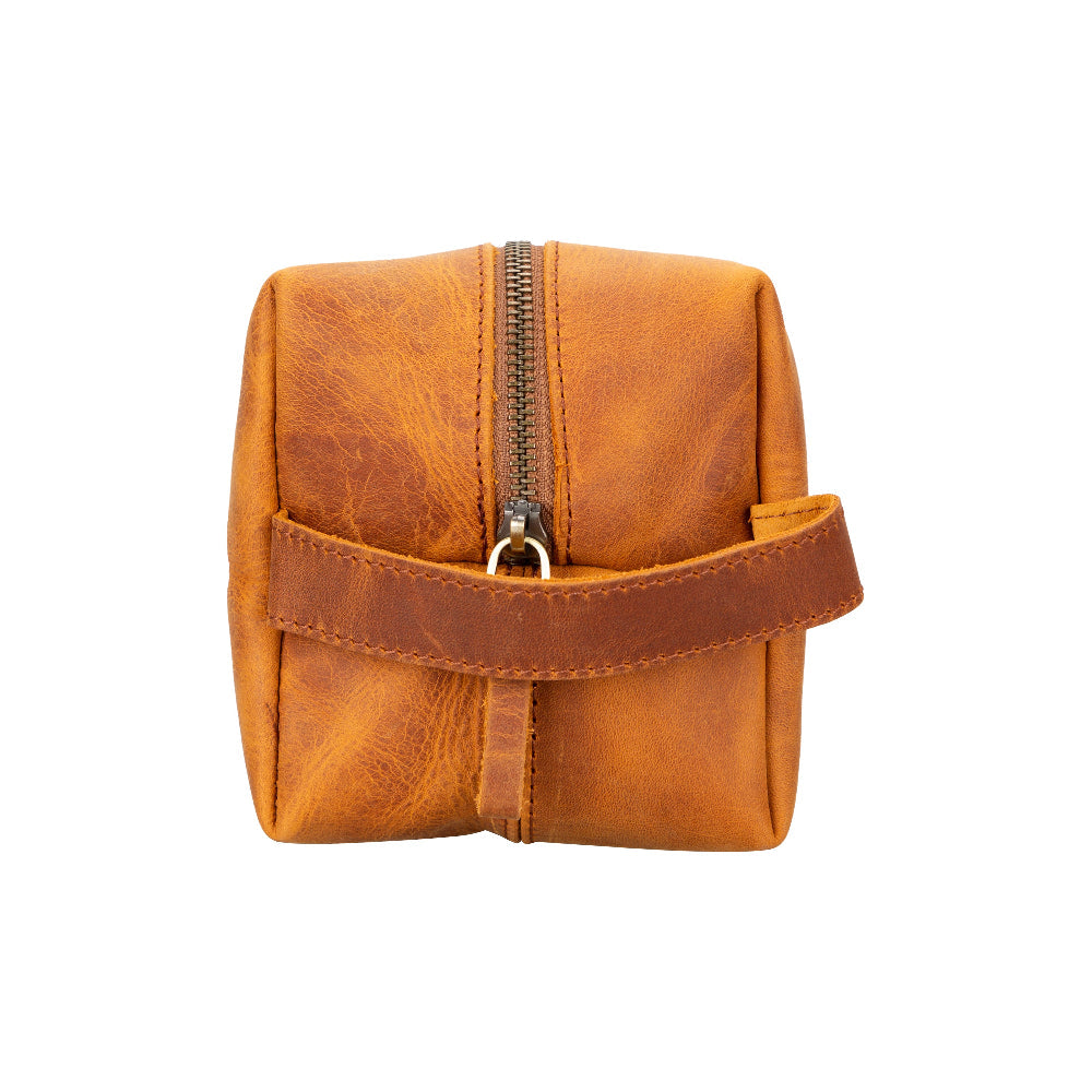 Leather Dopp Kit - Full-Grain Leather Toiletry Organizer, Medium
