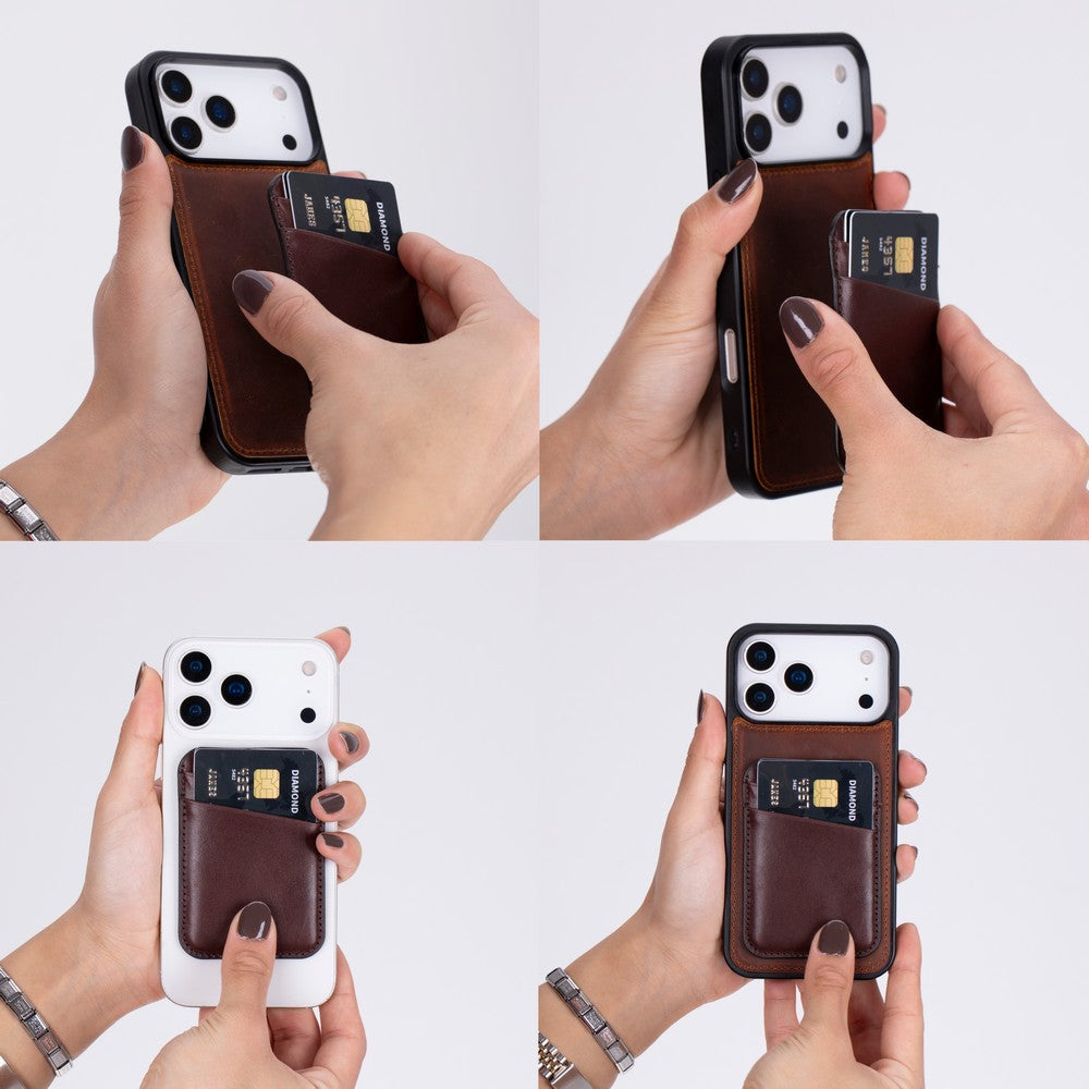 Leather MagSafe Slim Magnetic Card Holder
