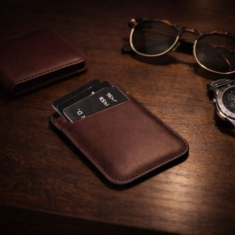 Leather MagSafe Slim Magnetic Card Holder