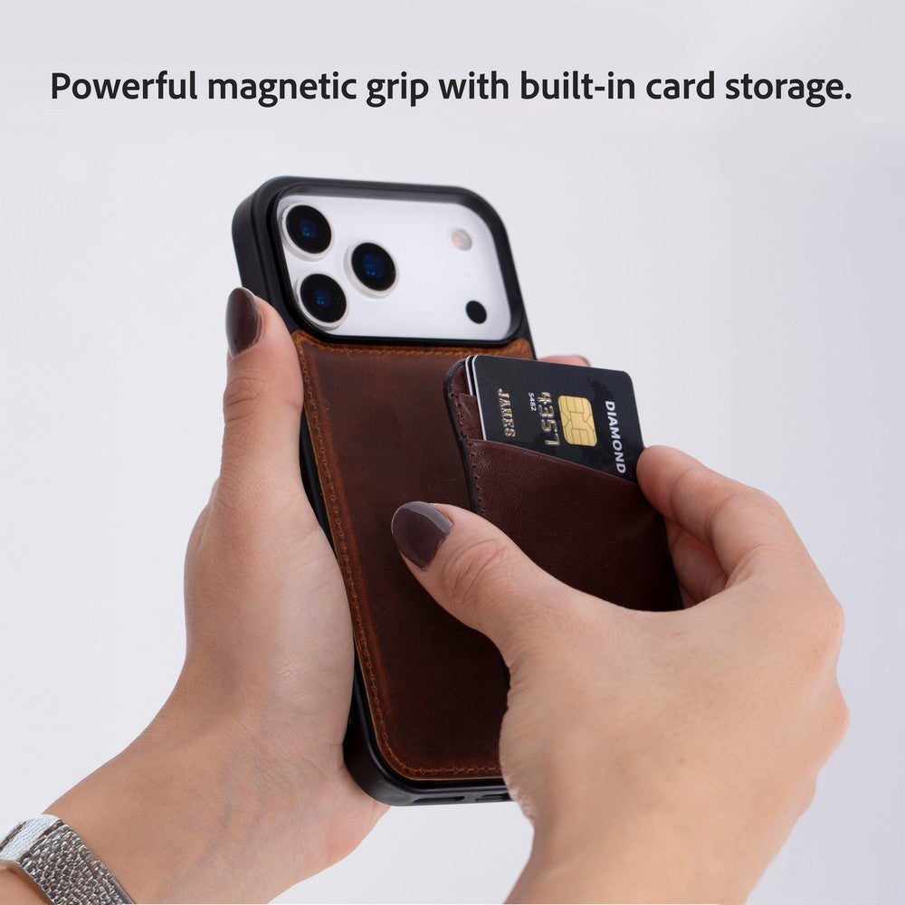 Leather MagSafe Slim Magnetic Card Holder