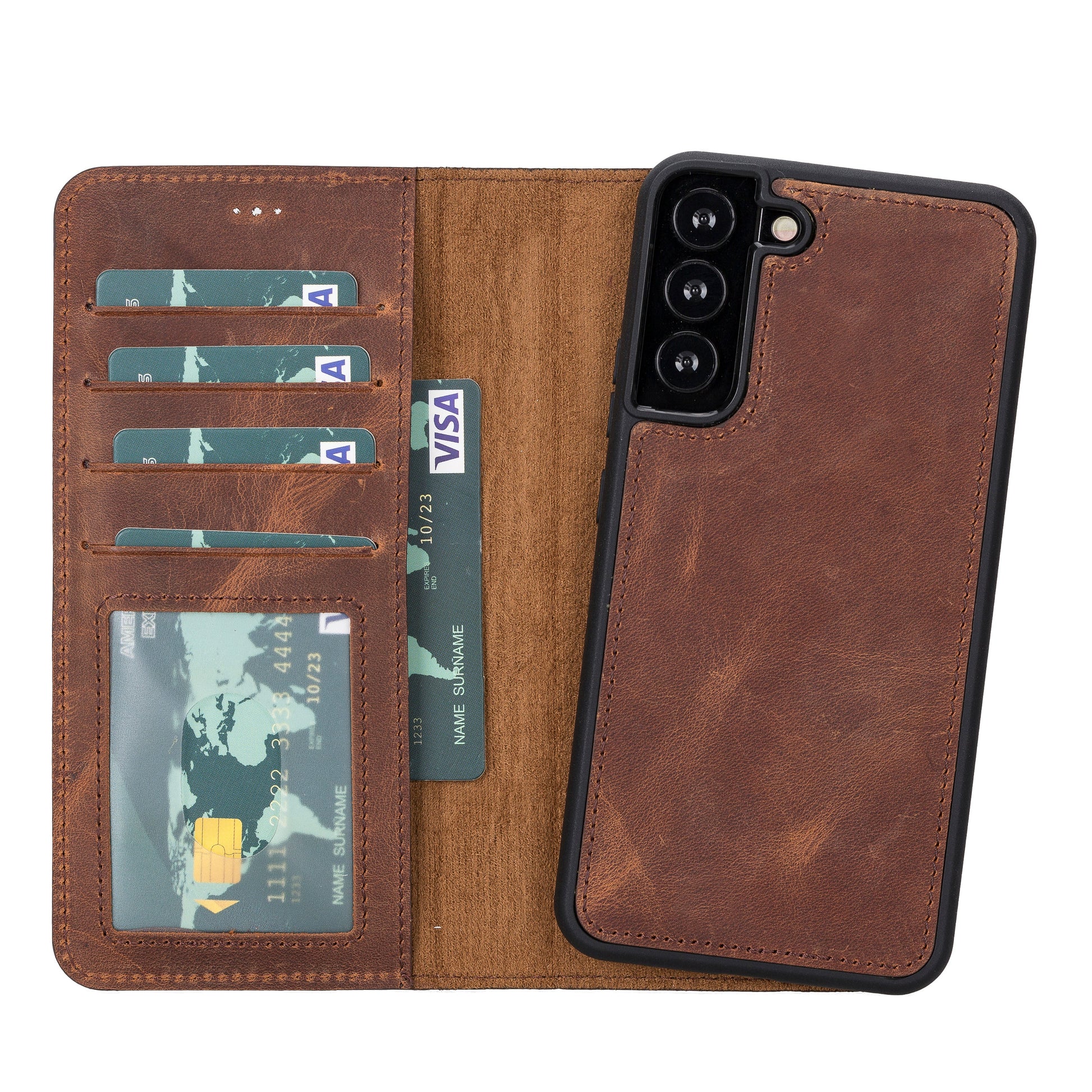 Leather Samsung Galaxy S23 Detachable Wallet Case