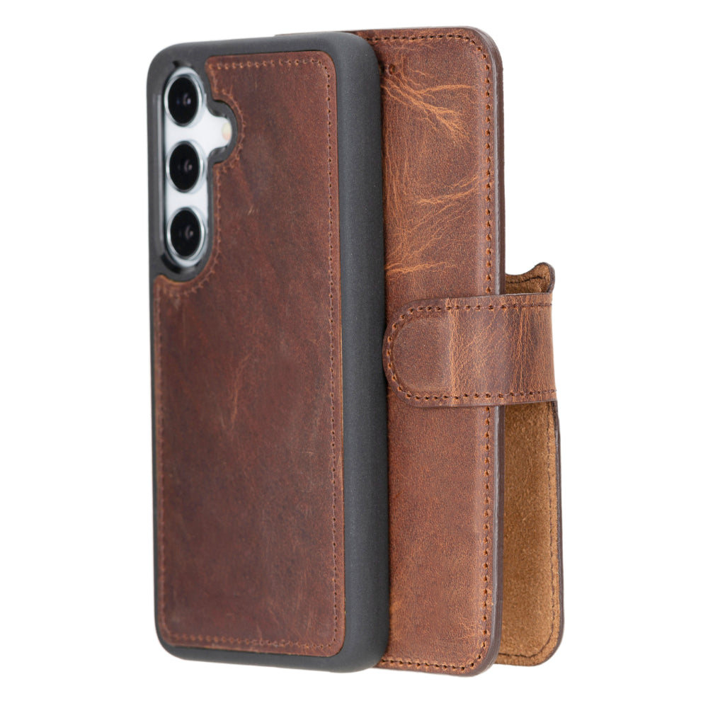 Leather Samsung Galaxy S25 Detachable Wallet Case