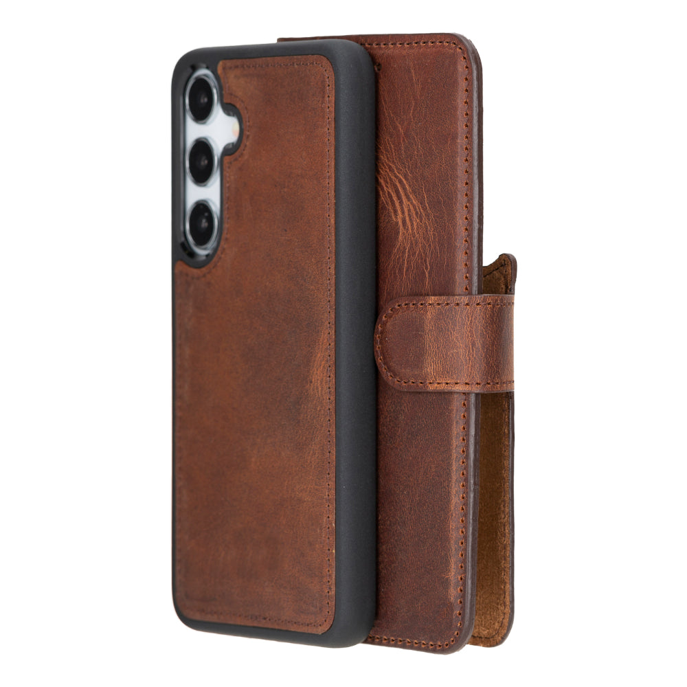 Leather Samsung Galaxy S25 Plus Detachable Wallet Case