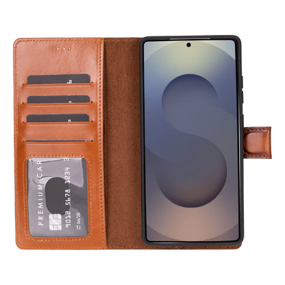 Leather Samsung Galaxy S25 Ultra Detachable Wallet Case
