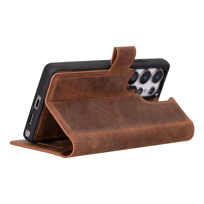 Leather Samsung Galaxy S25 Ultra Detachable Wallet Case