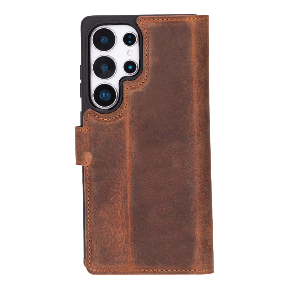 Leather Samsung Galaxy S25 Ultra Detachable Wallet Case