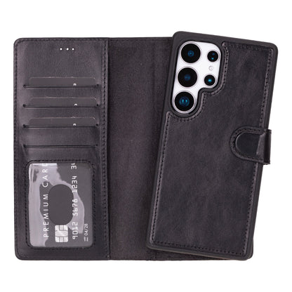 Leather Samsung Galaxy S25 Ultra Detachable Wallet Case