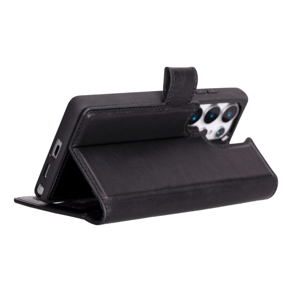 Leather Samsung Galaxy S25 Ultra Detachable Wallet Case