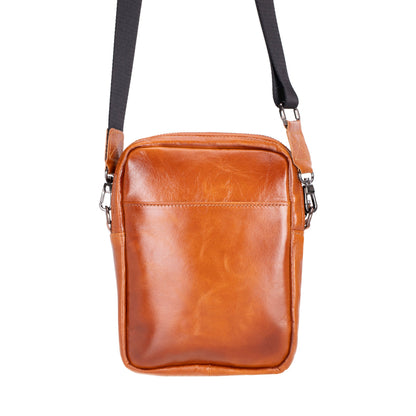 Leather Unisex Crossbody Wallet Bag - Compact Travel Phone & Card Holder