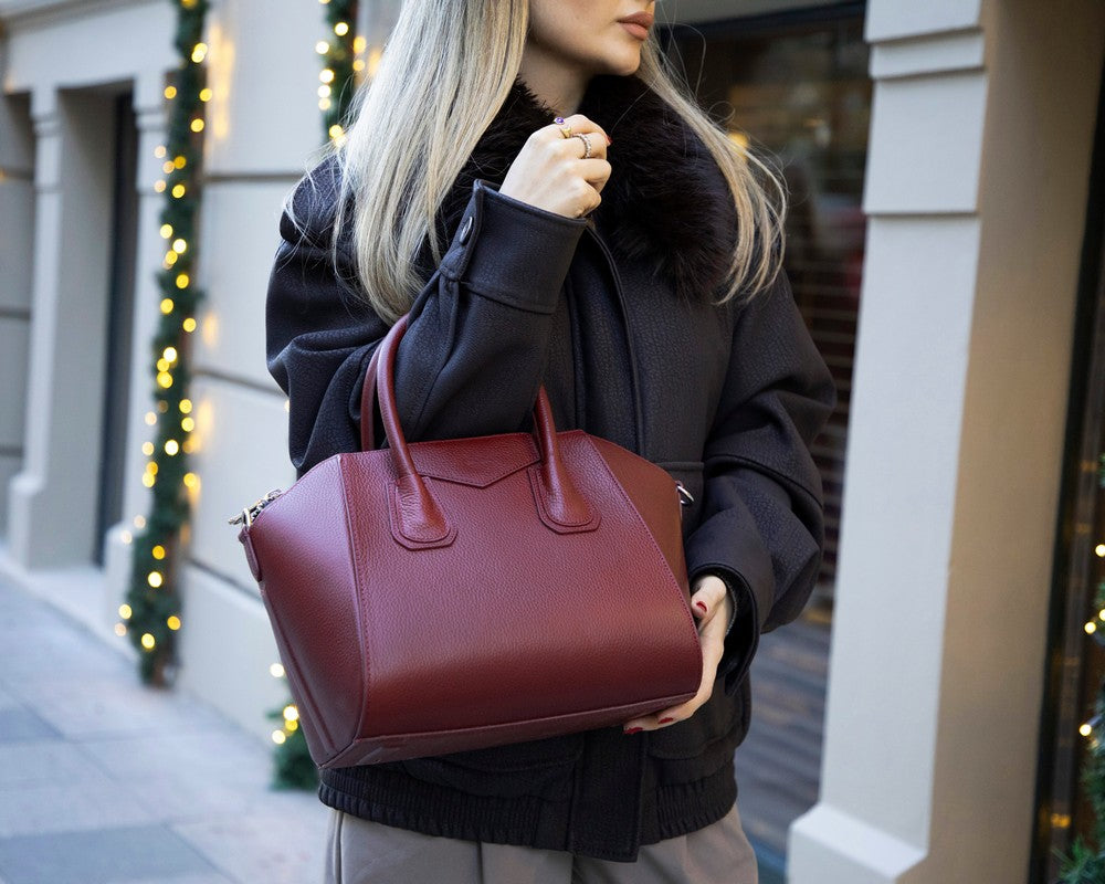 Leather Women's Bag, Medium