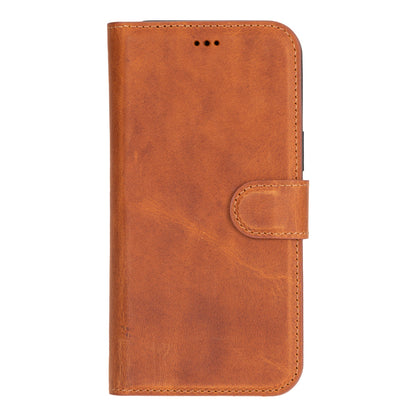 Leather iPhone 16-Detachable Wallet Case