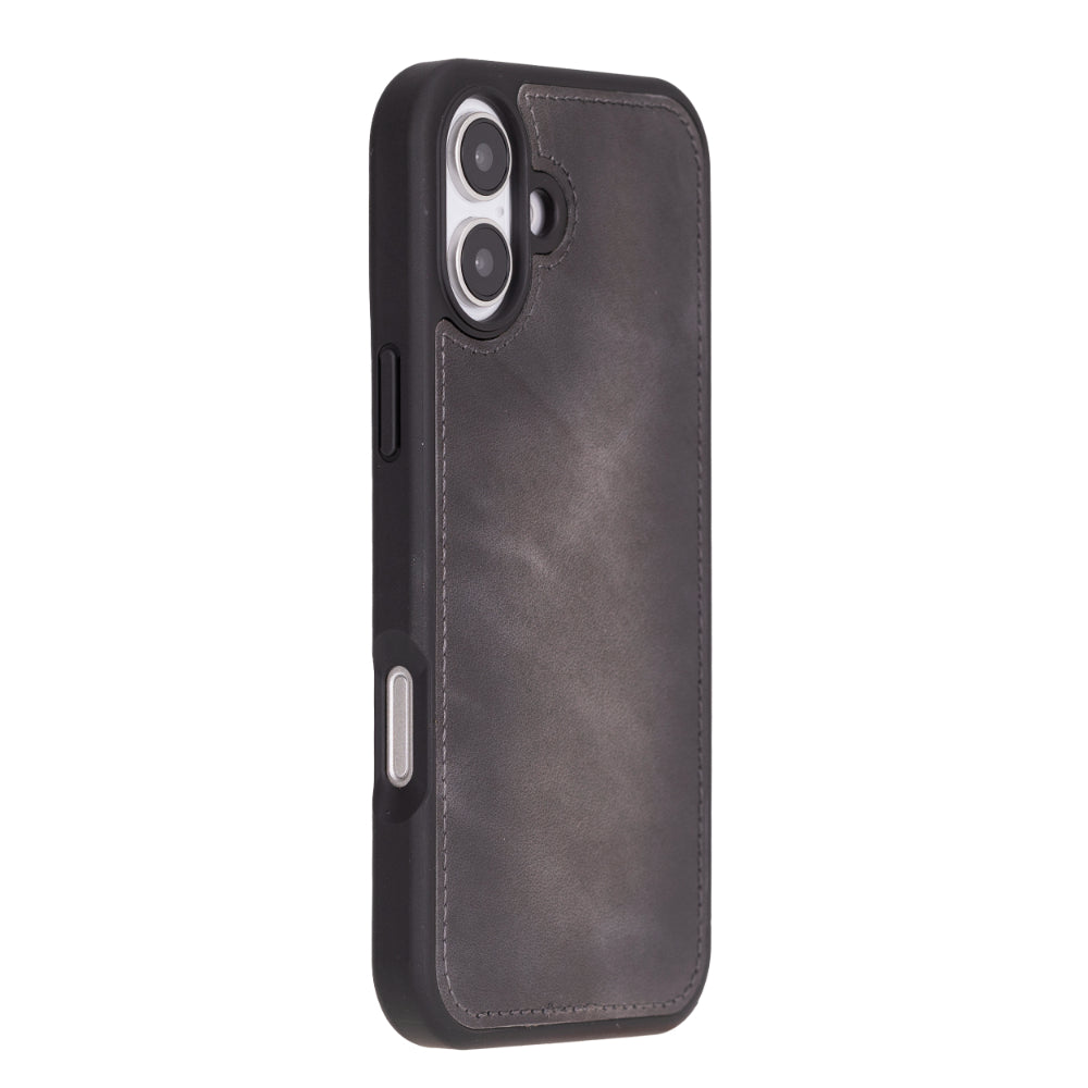 Leather iPhone 16-Detachable Wallet Case