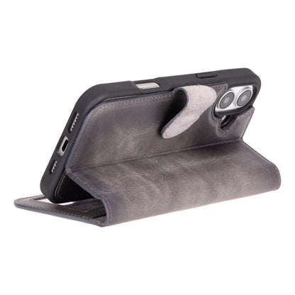 Leather iPhone 16-Detachable Wallet Case
