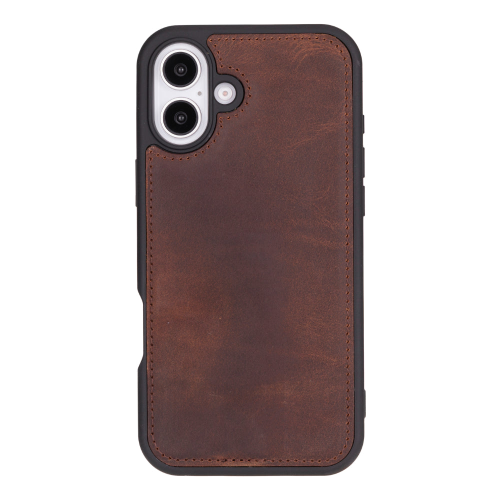Leather iPhone 16-Detachable Wallet Case