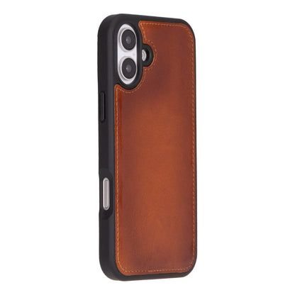 Leather iPhone 16-Detachable Wallet Case