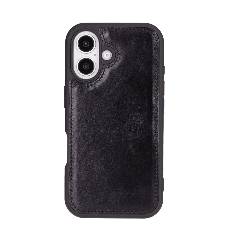 Leather iPhone 16-Detachable Wallet Case