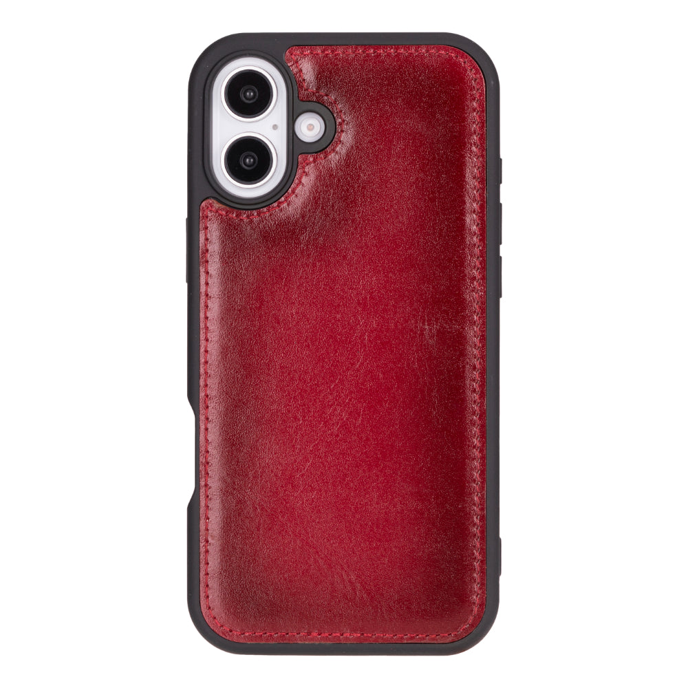 Leather iPhone 16-Detachable Wallet Case