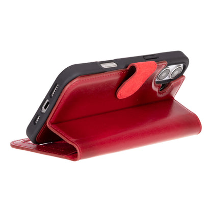 Leather iPhone 16-Detachable Wallet Case