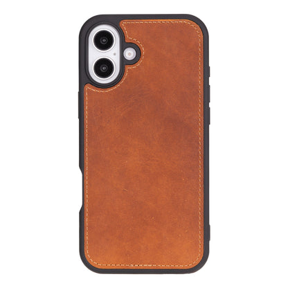 Leather iPhone 16-Plus Detachable Wallet Case