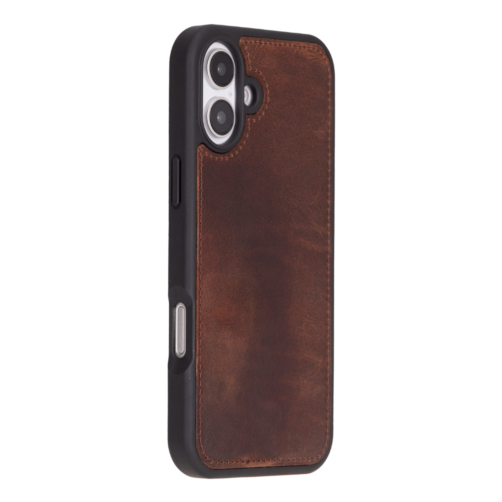 Leather iPhone 16-Plus Detachable Wallet Case