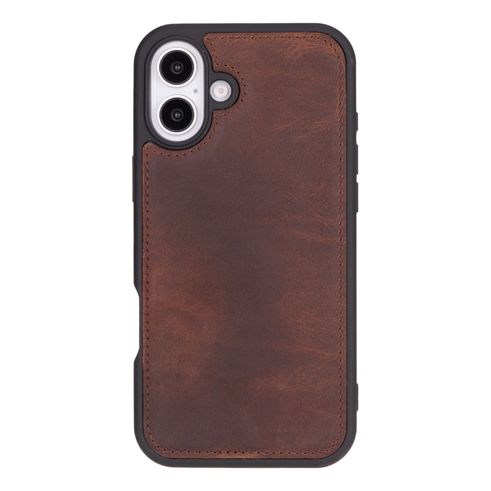 Leather iPhone 16-Plus Detachable Wallet Case