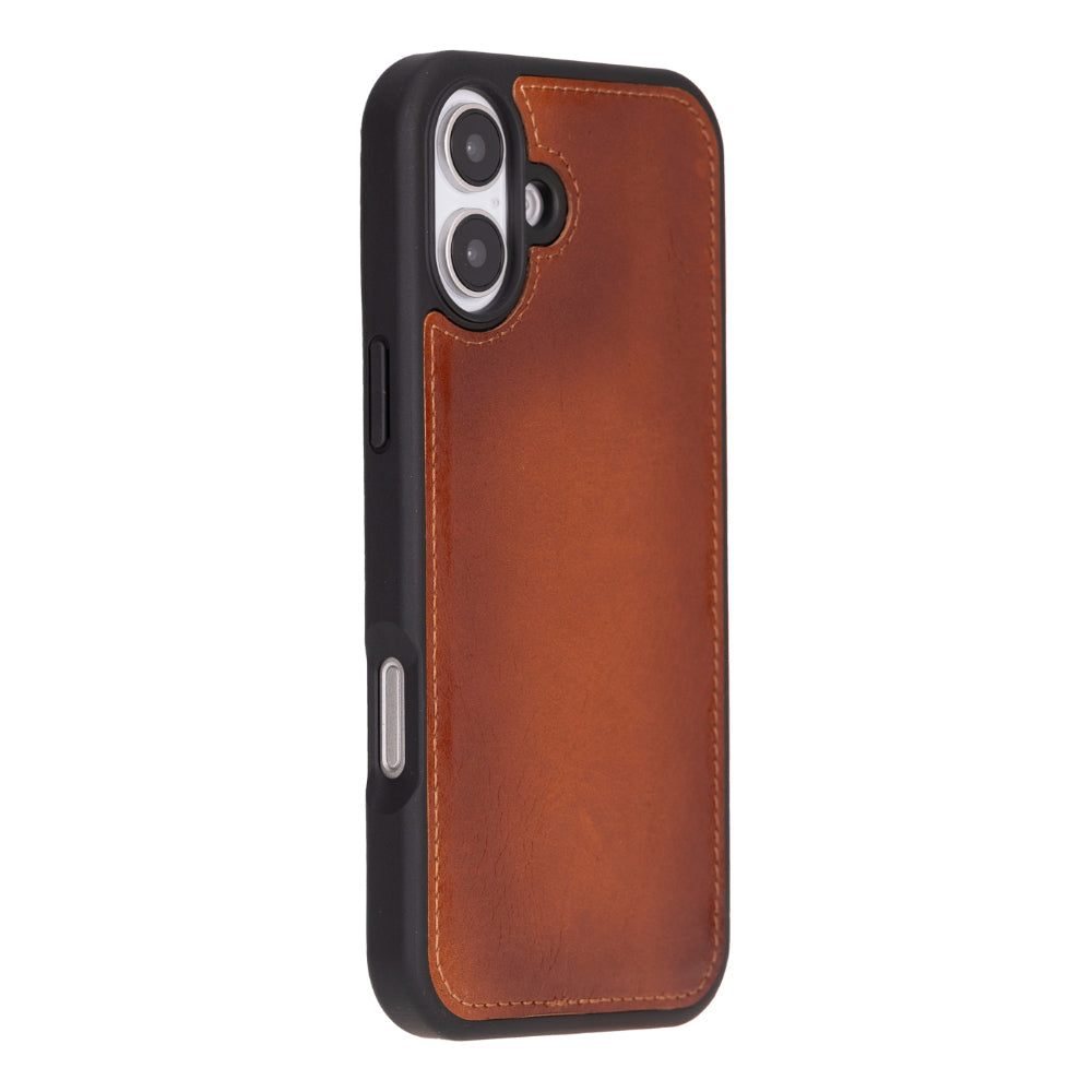 Leather iPhone 16-Plus Detachable Wallet Case