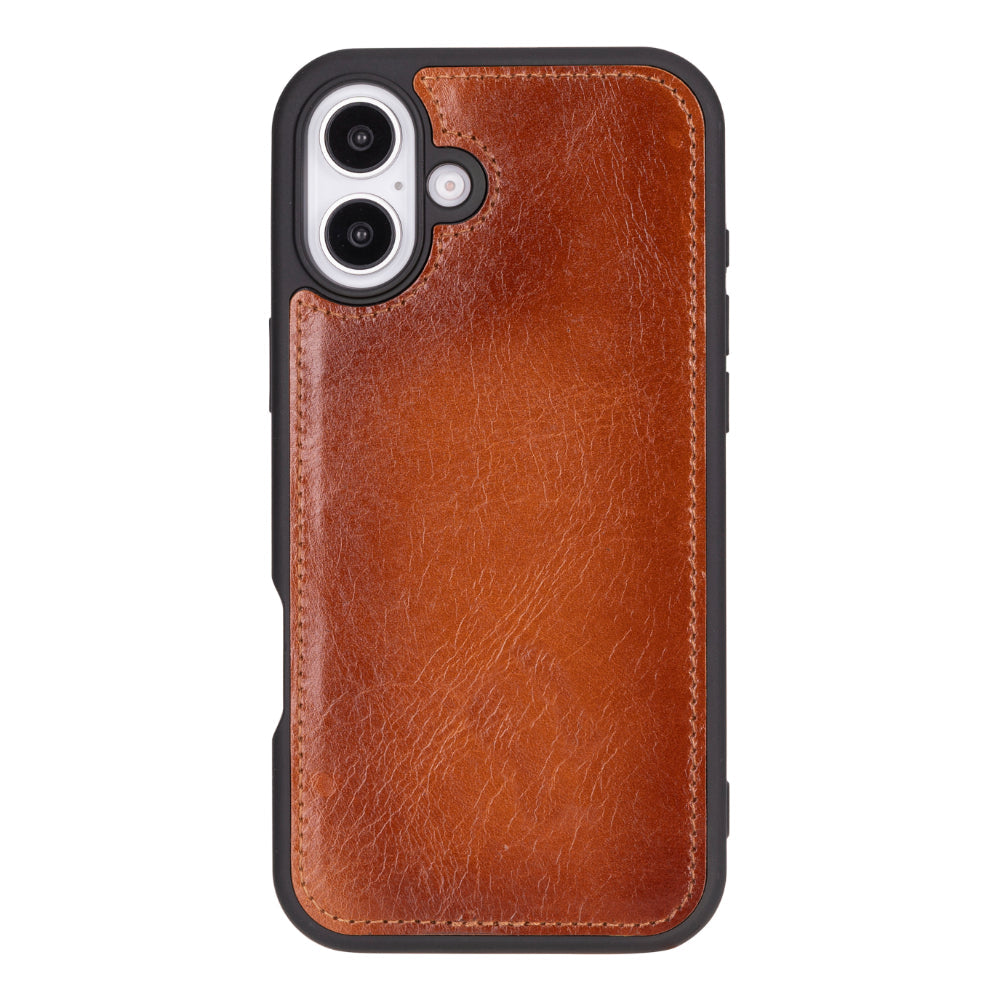 Leather iPhone 16-Plus Detachable Wallet Case