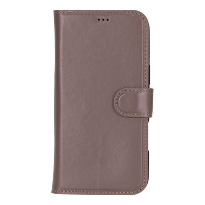 Leather iPhone 16-Pro Detachable Wallet Case