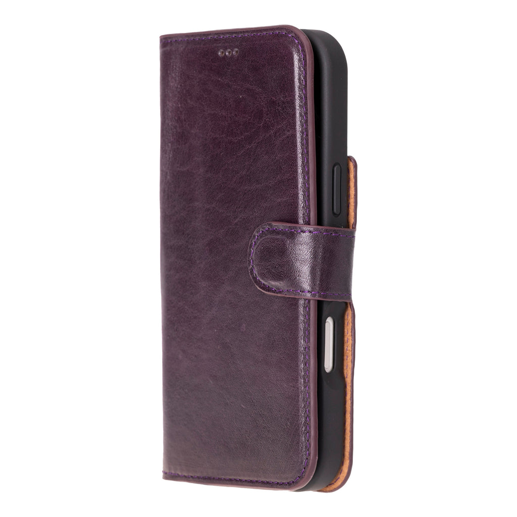 Leather iPhone 16-Pro Detachable Wallet Case